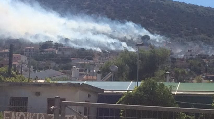 Φωτιά στην Αρτέμιδα: Κοντά σε σπίτια οι φλόγες (εικόνες)